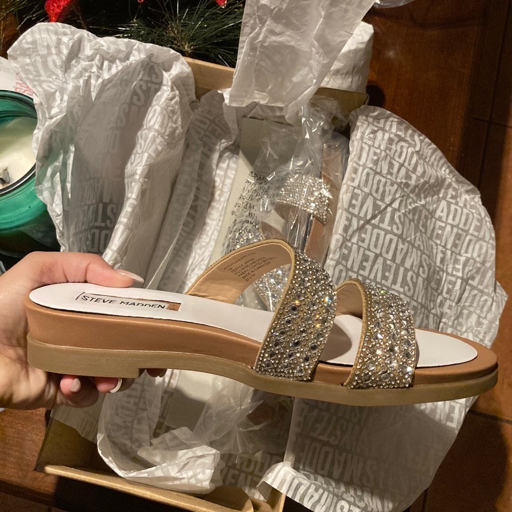 Steve Madden Rhinestone Sandals - Picture 3 of 7